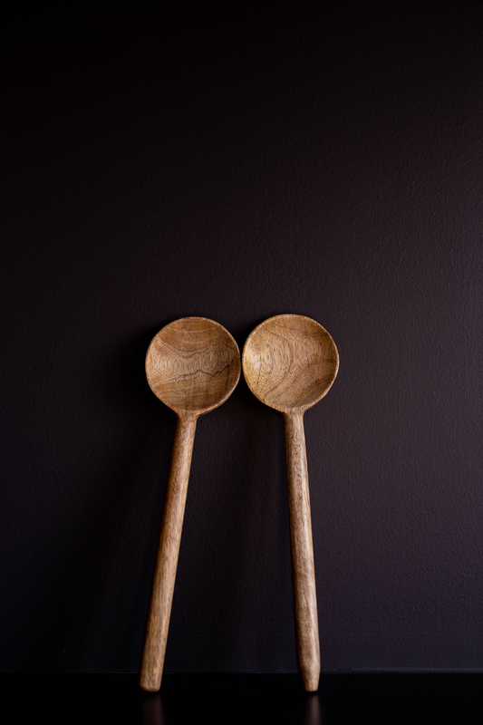 Mango Wood Serving Spoons (set of 2)