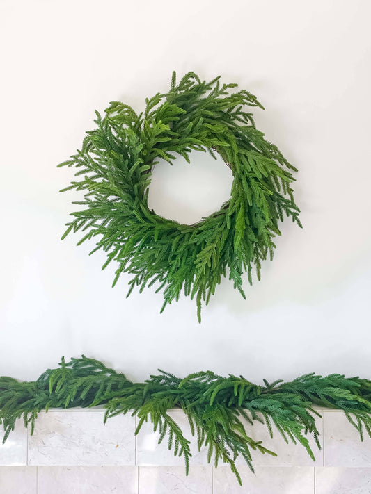 Norfolk Pine Real Touch Faux Christmas Garland 60"
