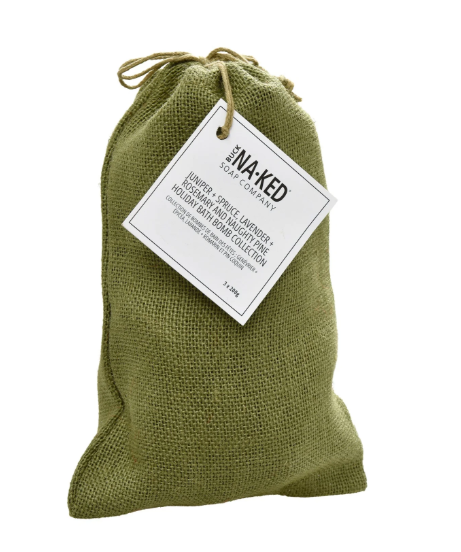 Juniper + Spruce, Lavender + Rosemary and Naughty Pine Holiday Bath Bomb Collection