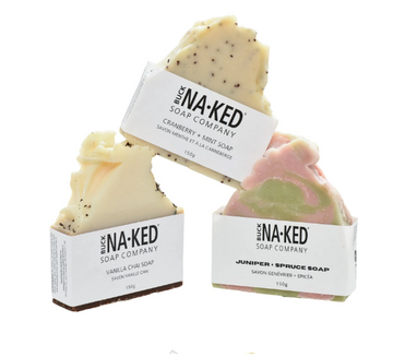 Bar Soap Trio: Vanilla Chai, Cranberry + Mint and Juniper + Spruce