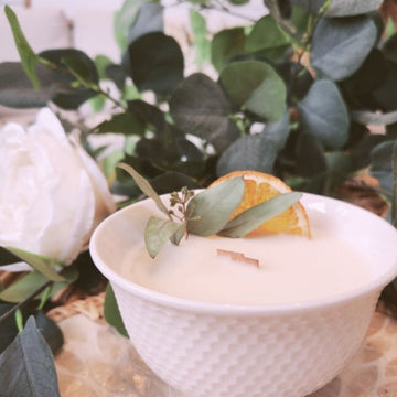 Green Paisley White Collection Candles